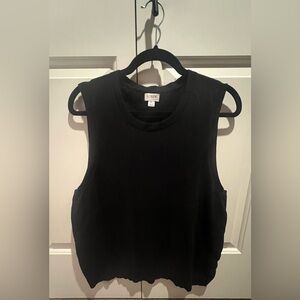 J.Crew Women’s Cotton Shell Tank - Black - Size XL